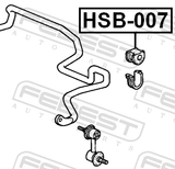 Febest HSB-007 Front Stabilizer Bar Bush D26