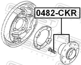 Febest 0482-CKR Rear Wheel Hub