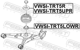 Febest VWSI-TRT5LOWR Rear Spring Lower Seat