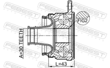 Febest 0411-KB4SHA Propshaft CV Joint 30X