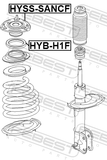 Febest HYB-H1F Front Shock Absorber Bearing