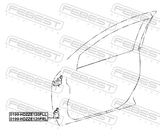 Febest 0199-HDZZE120FRL Right Front Door Lower Hinge