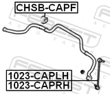 Febest 1023-CAPLH Front Left Stabilizer Link / Sway Bar Link
