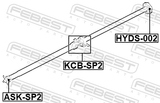 Febest KCB-SP2 Drive Shaft Bearing (Repair Kit)
