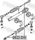 Febest 0522-DW Steering Tie Rod