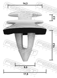 Febest 88570-071 Retainer Clip