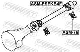 Febest ASM-PSFKB4F Propeller Shaft