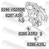 Febest 0287-A35 Tension Pulley