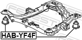 Febest HAB-YF4F Subframe Bushing