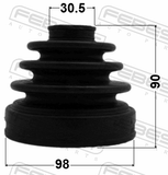 Febest 0215-TA60R Boot Inner CV Joint Kit 98X90X30.5