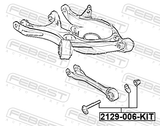 Febest 2129-006-KIT Repair Kit, Camber Adjusting Eccentric Bolt