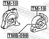 Febest TM-10 Front Engine Mount