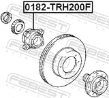 Febest 0182-TRH200F Front Wheel Hub Kit