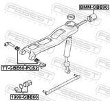 Febest 1999-GBE60 Bushing Gear Shift Rod