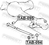 Febest TAB-094 Bushing, Front Transversal Rod