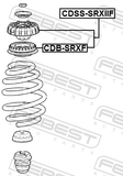 Febest CDSS-SRXIIF Front Shock Absorber Mounting Assembly