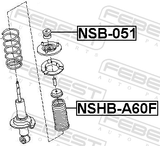 Febest NSB-051 Front Shock Absorber Bushing