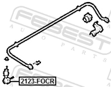 Febest 2123-FOCR Rear Stabilizer Link / Sway Bar Link
