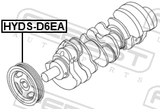 Febest HYDS-D6EA Crankshaft Pulley