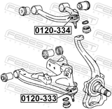 Febest 0120-333 Ball Joint Front Lower Arm