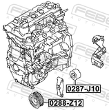 Febest 0287-J10 Tension Pulley