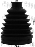 Febest 1217P-SOL2WD Boot Outer CV Joint Kit Pvc 74.5X100.5X23