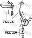 Febest 0320-220 Ball Joint Front Lower Arm