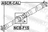 Febest NCB-F15 Drive Shaft Bearing (Repair Kit)