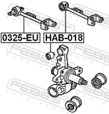 Febest 0325-EU Rear Upper Transverse Link