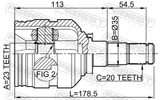Febest 0111-ST220LH Inner CV Joint Left 23X35X20