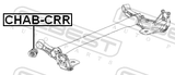 Febest CHAB-CRR Rear Crossmember Bushing