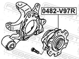 Febest 0482-V97R Rear Wheel Hub