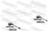 Febest 16603-002 Front Level Sensor (With Link)