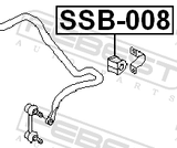 Febest SSB-008 Rear Stabilizer Bar Bush D13