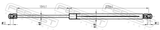 Febest 22117-013 Gas Strut Rear Window (With End Damping) L481/135N