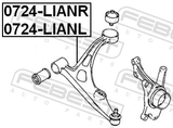 Febest 0724-LIANR Right Front Arm