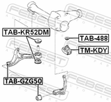 Febest TAB-GZG50 Differential Mount Bushing