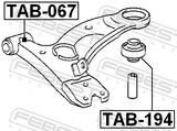 Febest TAB-194 Rear Bushing, Front Control Arm