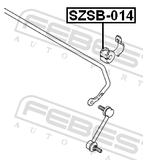 Febest SZSB-014 Rear Stabilizer Bar Bush D14