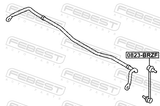 Febest 0823-BRZF Front Stabilizer Link / Sway Bar Link