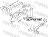 Febest 2329-005-KIT Repair Kit, Camber Adjusting Eccentric Bolt
