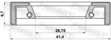 Febest 95FAY-28410707X Steering Rack Oil Seal 26.75X41.4X6.7