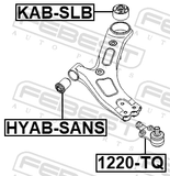 Febest 1220-TQ Ball Joint Front Lower Arm