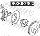 Febest 0282-S50F Front Wheel Hub