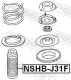 Febest NSHB-J31F Front Shock Absorber Boot