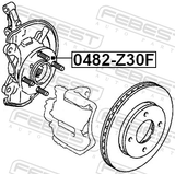 Febest 0482-Z30F Front Wheel Hub