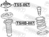 Febest TSS-067 Front Shock Absorber Mounting