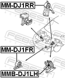 Febest MMB-DJ1LH Left Engine Mount Bushing