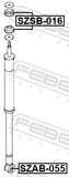 Febest SZAB-055 Bushing, Rear Shock Absorber