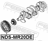 Febest NDS-MR20DE Crankshaft Pulley MR20DE